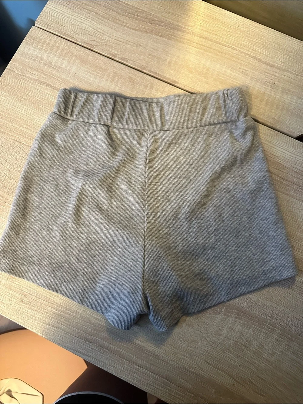 SHEIN Gray Ribbed Athletic Lounge Shorts
